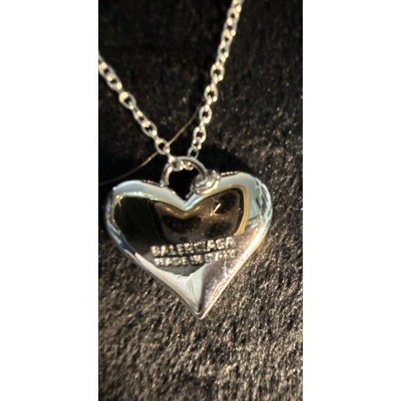 Unbranded Silver “BLNCGA” Heart Charm On .925 Unbranded 18” Necklace - Picture 1 of 7